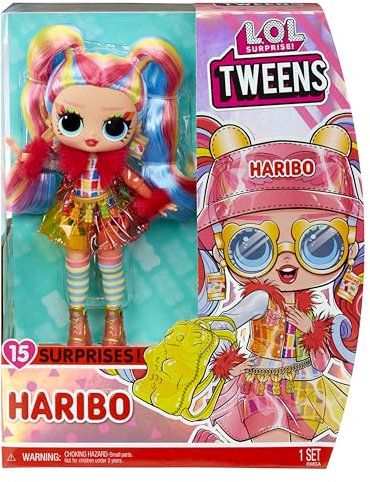 LOL Surprise Tweens Haribo Poupée Mannequin - Holly Happy avec 15 Surprises et des Motifs sur Le Thème des Bonbons Haribo - Idéal pour Les Enfants de 4 Ans et Plus