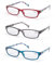 LANLANG 3er-Pack Blaulichtfilter Lesebrille 4,0 für Damen mit 3 Mode farben, Anti Eyestrain Anti UV Lesebrille mit 0-4,0 Dioptrien L-L010