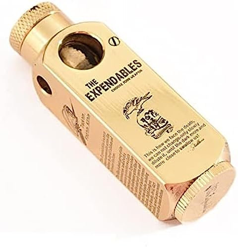 Klassisches Kerosinfeuerzeug, Winddichte, Nachfüllbare Feuerzeuge Mit Geschnitzter Retro-Zigarrenflamme Aus Messing, Vintage-Feuerzeug Für Camping, Kochen, Grillen, Feuerwerk,Gold,Friendly32