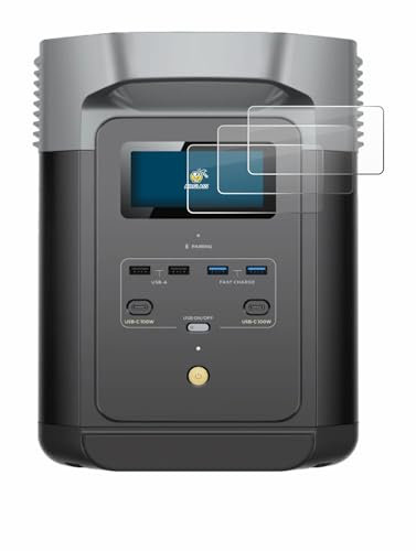 BROTECT 3 Stück Schutzglas für EcoFlow DELTA 2 Schutzfolie Panzer Folie Glas Displayschutz Made in Germany [Kratzfest 9H, Anti-Fingerprint]