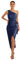 GRACE KARIN Damen Schulterfrei Bodycon Bleistiftkleid Glitzer Pailletten Partykleid Ballkleid für Hochzeit Dunkelblau XL
