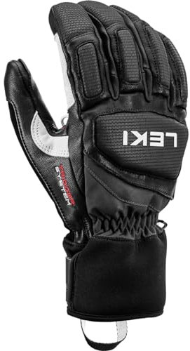 LEKI Unisex-Adult Griffin Pro 3D Black/White 7.0 Gloves