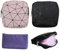 BORISCA 3 Stück Binden Aufbewahrung Tampon, Aufbewahrungstasche Tampon Perioden Tasche mit Reißverschluss, Mini Damenbinde Tragbar Tampontasche Organizer für Damen Mädchen (Schwarz Rosa Lila)