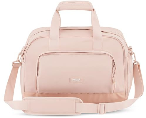 Larkson Weekender Damen & Herren Rosa - Finja Medium - Stylische Reisetasche Handgepäck mit Schuhfach - Travel Bag aus Recyceltem PET - Wasserabweisend