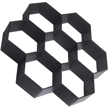 BESPORTBLE Molde De Pavimento Hexagonal Negro Para Hacer Caminos De Jardín Molde De Plástico Reutilizable G30x30 Para Adoquines De Adecuado Para Decoración De Patios y