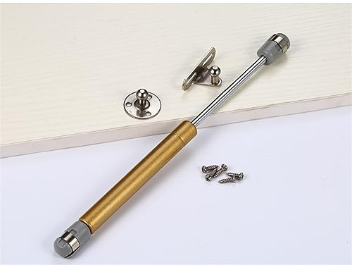 Gas Strut, 1pcs Soft Close Open Cabinet Door Lift Chest Trunk Rod 10kg Furniture Gas Spring Hinge Kitchen Cupboard Door Lift Support Close Hinges (Iron Head) (Color : 10kg Gold)