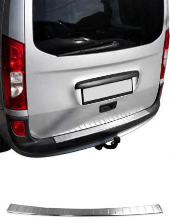 OMAC Ladekantenschutz für Renault Kangoo 2012-21 Facelift Chrom gebürstet | Stoßstangenschutz, fahrzeugspezifische Passform