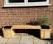 Wooden Bench Planter Outdoor Garden Furniture Rustic Raised Bed Plants Flower Herbs Patio Box Display Pot 2 Seater Backyard Planting Large Deck Seat