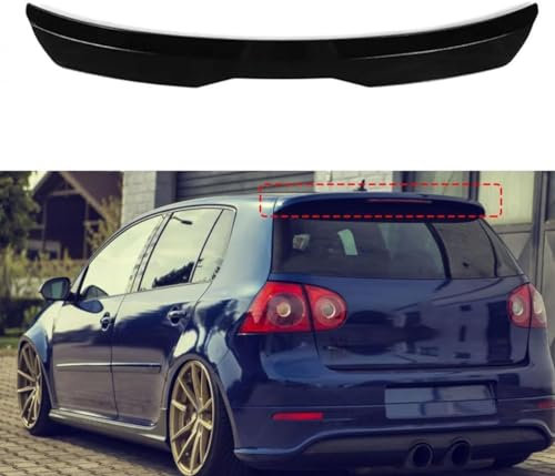 QDFGNKBAI Auto Heckspoiler für VW Golf 5 MK5 R32 GTI R, Dachspoiler,Kofferraumspoiler,Umbauzubehör,Dekoration Zubehör,A/Glossy Black