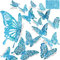 60 Pcs 3D Schmetterlinge Deko Schmetterling Wanddeko Aufkleber mit glänzenden GrünSchmetterling Abziehbilder Klassenzimmer Dekor mit Set 5 Stil Abnehmbare Dekorative Papier (Pailletten grün)