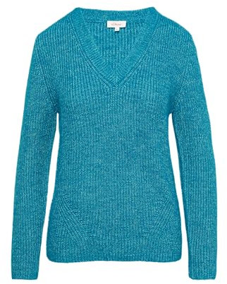 s.Oliver Damen Strickpullover – V-Ausschnitt, Regular Fit, Langarm