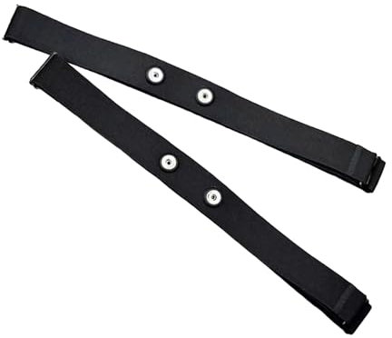 Buaak Heart Rate Monitor Chest Strap Replacement, Adjustable Soft Cycling Chest Heart Rate Monitor for Fitness People, Compatible with Maijin Blackbird Garmin (Black)