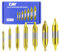 TJR© Juego de 7 brocas de centrado revestidas de TiN – 1 mm, 1,5 mm, 2 mm, 2,5 mm, 3 mm, 4 mm, 5 mm – Acero de alta velocidad (HSS) Juego de herramientas de precisión