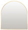 Select Mirrors Liberty 80x85cm Gold Modern Over Mantel, Large Arched Dresser Mirror, Thin Alu Frame Living Room Wall Mirror