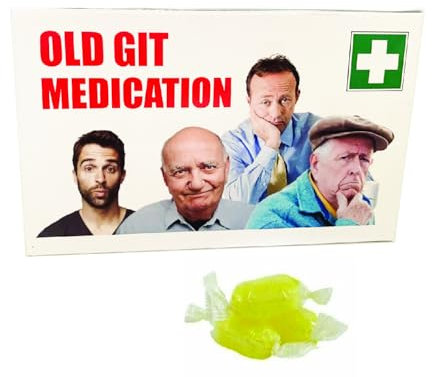 Funny Joke Pill Box Oldgitamol Funny Gift for Men Dad Him Husband Boyfriend Birthday Present Grandad Tablets Box Prank Sweets