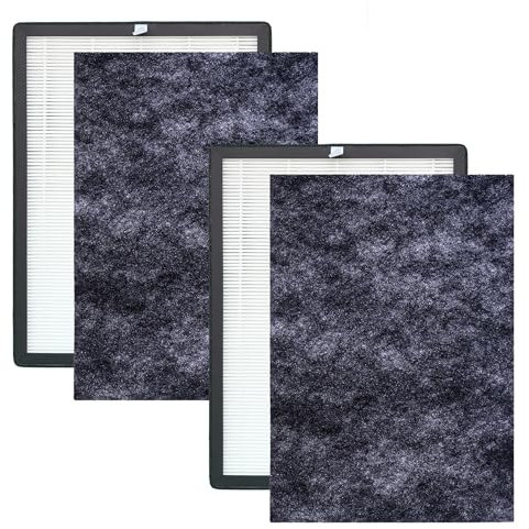 Juego de 2 filtros de purificador de aire H05 de repuesto para purificador de aire HIMOX H05 clase H13 True HEPA y filtro de carbón activo (no apto para Himox H04)