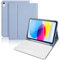 for iPad 11th/10th Generation Case with Keyboard 11 inch/10.9 inch 2025 A16 2022 with Pencil Holder, Magnetic Detachable Wireless Bluetooth Folio Stand Rechargeable Keyboard Cover, Blue