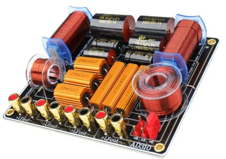 Phyachelo Altoparlante Professionale A Tre Vie da 450 W Splitter Ad Alta Potenza 750Hz/5000Hz Stage Home Theater Filtro Crossover Audio A 3 unità Durevole Facile Installazione