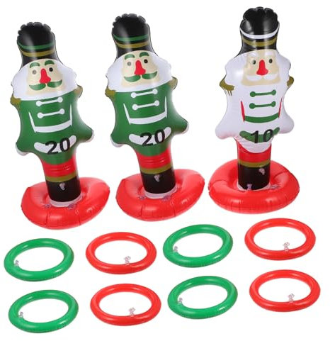 SUPVOX Jeu De Lancer De Casse-Noisette De Noël 15 Pièces PVC Gonflable Garçons Et Filles Fournitures De Fête De Noël Style Aléatoire