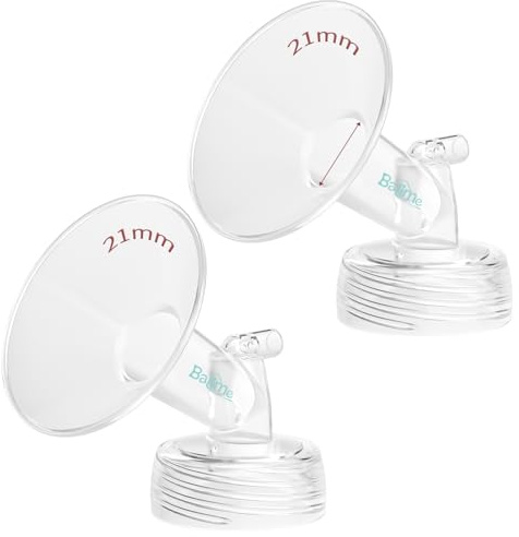 BALIME 21MM Wide-Mouth Flange Spectra Replacement Pump Parts for S1 S2 - Exact Fit Medical Grade Silicone Breast Pump Parts - BPA Free Spectra - Perfect for Travel & Working Moms (2-Pack)