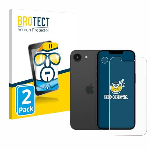 BROTECT 2 Stück Schutzfolie für Apple iPhone 16e (Display+Kamera) Displayschutz Folie Made in Germany, Ultra-Klar