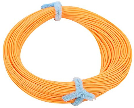 30M/100FT Fliegenfischen Schwimmende Schnur WF 4 6F Nylon Gewicht Vorwärts Schwimmende Fliegenfischschnur Orange Für Bach Fluss See Süßwasser Salzwasser (WF-6f)