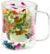 Générique Glass Cups, Tea Cups, 400 ml Capacity Clear Heat Resistant Aesthetic Dried Flowers Design Elegant Double-Wall Insulation, Coffee Mug for Cold and Hot Beverages