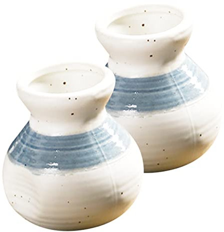 Mikinona 2 Pezzi Porta Stuzzicadenti in Ceramica per Casa Contenitore per Stuzzicadenti Classico Dispenser Decorativo Scatola in Ceramica Barattolo