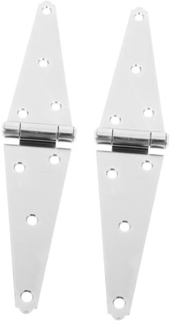 GETAJGHSD Lot De 2 Charnières Robustes Pour Portails Et Clôtures En Bois, Charnières De Porte De Grange Galvanisées 150 Mm Résistantes à L'extérieur, Kit De Quincaillerie Pour Volets Polyvalent