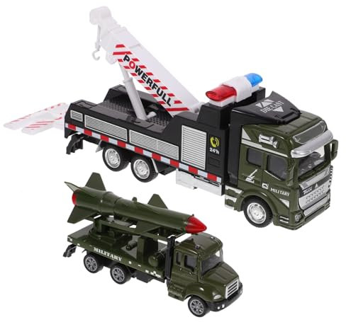 HANABASS 2pièces Camions à Tirer Miniatures pour Garçon Fille Jouets Éducatifs Pull Back avec Modèles De Voitures Colorées