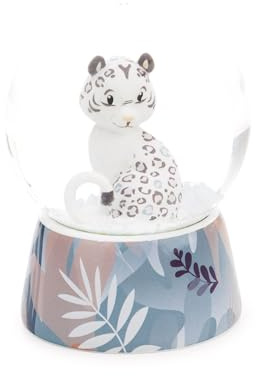 Schüttelkugel Schneeleopard Eleni Snowbell 6,5cm - weiß - Deko-Zubehör, Schneekugel, Glimmerkugel, Glaskugel – Geschenkidee für Freundschaft | 62460