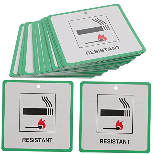 Cabilock 1 Satz Brandschutzschild Feuerfest Brandwarnschilder Für Möbel Warnschilder Zum Brandschutz Brandschutzetiketten Für Möbel Warnlabel Warnaufkleber Beschichtetes Papier 50 Stück