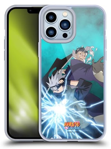 Head Case Designs Offizielle Naruto Shippuden Obito und Kakashi Schluessel Kunst Gelhülle [Militärischer Schutzgrad] Kompatibel Mit Apple iPhone 13 Pro Max Und Kompatibel Mit MagSafe