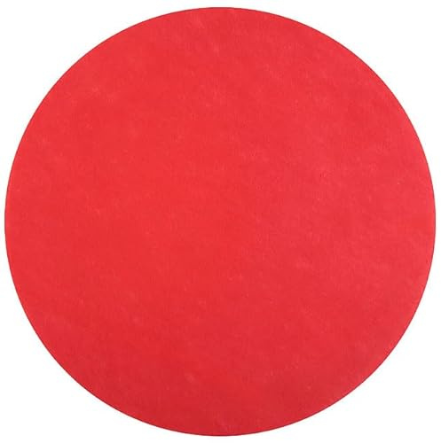 Tischset, rund, aus Vliesstoff, 34 cm, Rot, 50 Stück (rot)