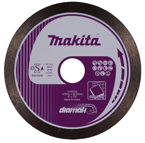 Makita D-80226 Diamond Wheel, Continuous Rim 125mm