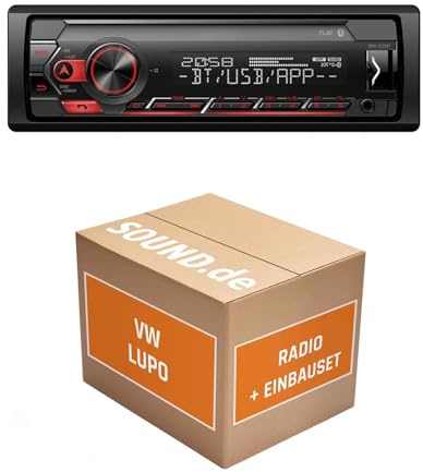Autoradio Einbaupaket für Pioneer MVH-S320BT kompatibel mit VW Lupo | Bluetooth USB