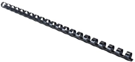 Ludom 100 st plastbindningskammar, 21 ringar, 80 ark bindningskapacitet för presentationer, rapporter, böcker, etc. (12 mm x 30 cm)