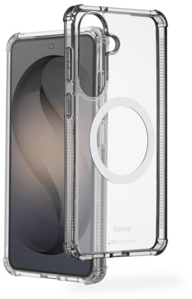 Hama Magnetische Handyhülle Extreme Protect für Samsung Galaxy S26 (Bumper D3O-lizenziert, Qi2 kompatibel, m. Magnet, durchsichtige Hülle mit Anti Gelbstich, Case f. induktives Laden) transparent