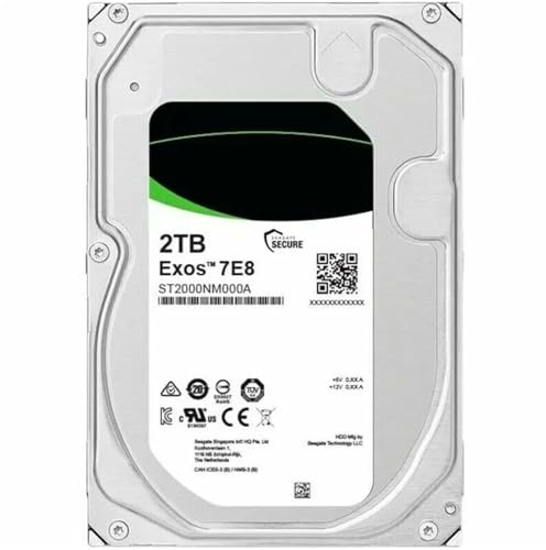 WBOBKO FÖR 16TB 14TB 10TB 8TB 6TB 4TB 2TB EXOS 3,5 SATA3 NAS hårddisk 6GB/s 7200RPM (2TB ST2000NM00A)