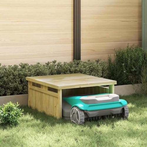 LoogCape Garage per tosaerba in legno di pino impregnato, resistente alle intemperie, con 73,5 x 81,5 x 38,5 cm, robusto capanno da giardino e attrezzi per esterni ed interni