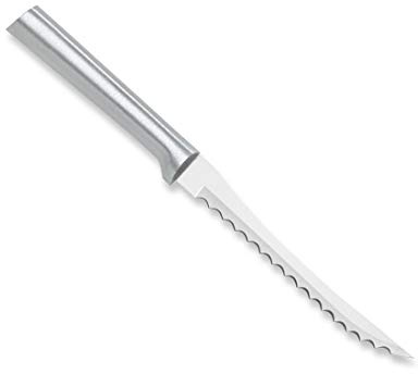 Rada Cutlery Tomato Slicer Knife (R126), 5 Stainless Steel Serrated Blade, Silver Handle