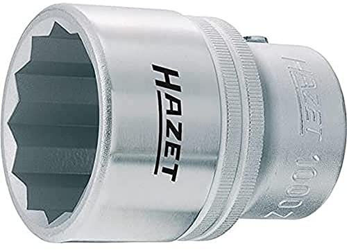 Hazet 1000Z-38 Douille carré creux 20 mm/profil à 12 pans extérieurs Taille 38 longueur 65 mm