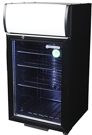 Gastro-Cool - Werbekühlschrank - Theke - schwarz - LED - GCDC50