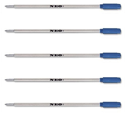 Quality Ballpoint Pen Refills, Compatible with Cross Pen, 8513 (5 x Blue Ink)