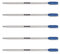 Quality Ballpoint Pen Refills, Compatible with Cross Pen, 8513 (5 x Blue Ink)