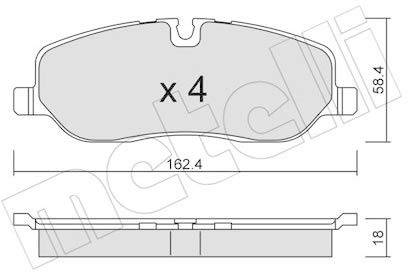 metelligroup 22-0693-0 - Made in Italy - Bremsbeläge