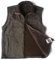 AKAH Jagd Herren Fleece Weste, Outdoor Weste, braun meliert, 4 Taschen (XXL)
