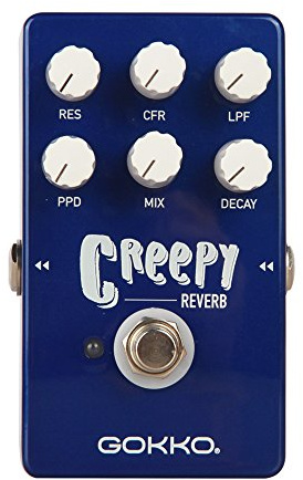 GOKKO GK-26 Gitarren-Hallpedale, Creepy Reverb Gitarreneffektpedal für E-Gitarre, True Bypass-Design mit Gehäuse aus Aluminiumlegierung