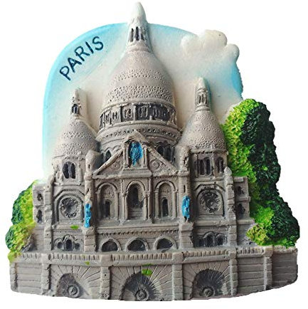 Kühlschrankmagnet mit 3D-Basilique du Sacré Coeur Paris Frankreich, Reise-Souvenir, Geschenk, Heim- und Küchendekoration, Magnetaufkleber, Paris, Kühlschrankmagnet