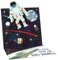 Pop Up 3D Karte mit LICHT Geburtstag Grußkarte Astronaut 13x13cm